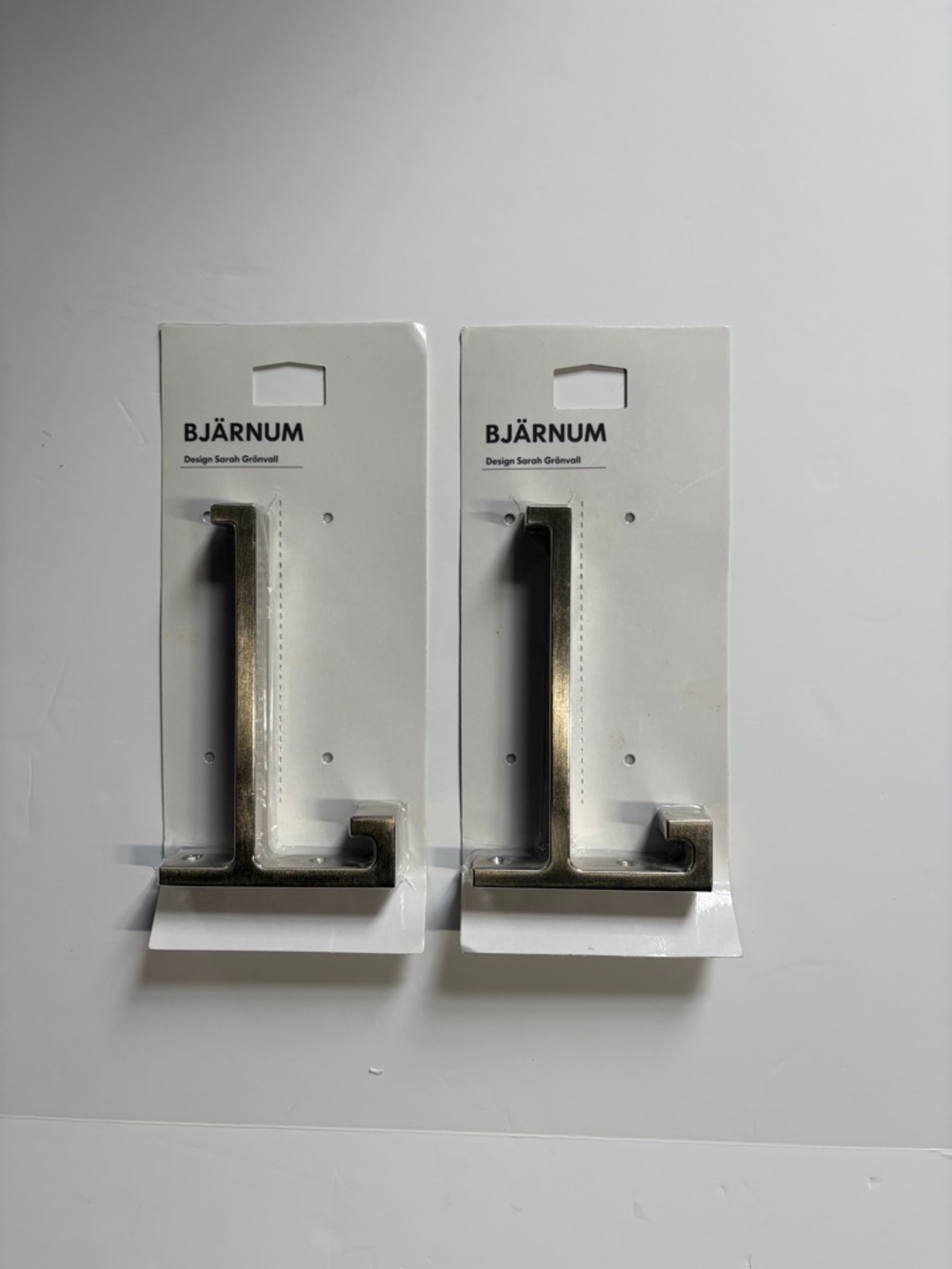 Ikea Bjarnum Aluminum Wall Hook Shelf Bracket 401.525.91 NEW PAIR